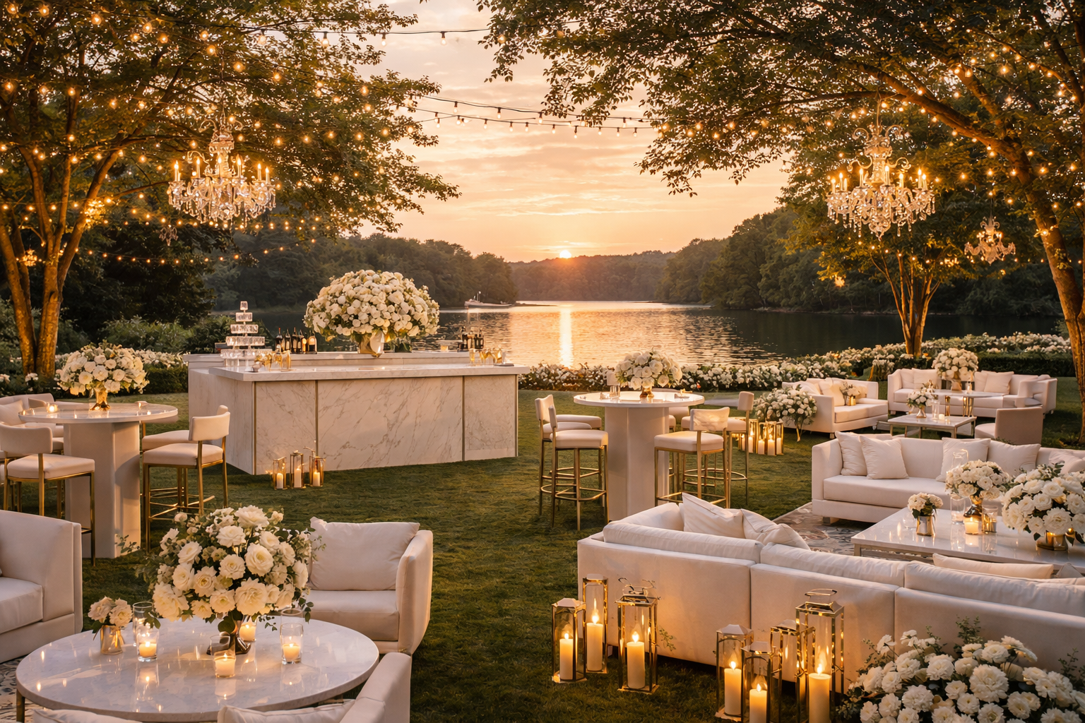 A reception on the lawn